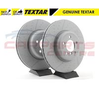 FOR BMW 3 4 SERIES F30 F34 F32 F36 M SPORT FRONT SLOTTED BRAKE DISCS 370m TEXTAR