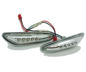 For BMW 3 Series E90 E91 5 Series E60 E61 Chrome LED Side Repeaters binkers