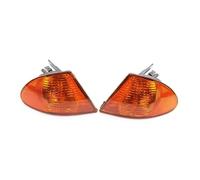 For BMW 3 Series For E46 4 Door 1998-2001 Headlight Corner Light With Clear Amber Smoked Lens Turn Signal Lamp Housing Without Bulb Car Fog Lights FogLight(Crystal black,Left and Right)