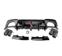 For BMW 3 Series G20 2019-2022 19-22 Rear Bumper LED Tail Diffuser Lip Spoiler Rear Bumper Diffuser(With Exhaust Tips)