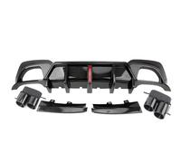 For BMW 3 Series G20 2019-2022 19-22 Rear Bumper LED Tail Diffuser Lip Spoiler Rear Bumper Diffuser(With Exhaust Tips a)