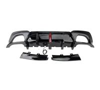 For BMW 3 Series G20 2019-2022 19-22 Rear Bumper LED Tail Diffuser Lip Spoiler Rear Bumper Diffuser(Glossy Black)