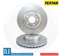 FOR BMW 330d 335d 335i 340i M SPORT DIMPLED GROOVED FRONT BRAKE DISCS PAIR 370mm