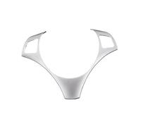 For BMW 3Series E90 E92 E93 2005-2012 1Series E82 E87 2004-2011 For X1 E84 Car Steering Wheel Button Decoration Frame Trim Cover Trim Car Interior(Silver)