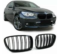 For BMW 5 SERIES F07 GT 09-17 GLOSS BLACK FRONT KIDNEY GRILLES GRILLS DOUBLE M SPOKE
