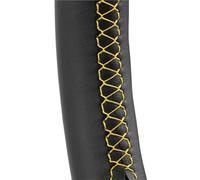For BMW 5 Series F10 F07 F06 F12 F13 F01 F02 Auto Braid On The Steering Wheel Cover(Yellow)