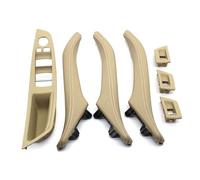 for BMW 5 Series F10 F11 523i 525i 528i 2010-2017 7PCS Left Hand Driver LHD Car Interior Door Pull Handle Inner Handle Decorative Frame(A Beige-7PCS)