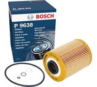 Bosch P9638 Car Oil Filter - Separates Soot and Metal Particles from Engine Oil - Provides Reliable Engine Lubrication