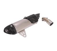 For BMW C400 C400X C400GT 2018-2021 Motorcycle Exhaust Escape Systems Pipe Mid Link Tube Mufflers Motorcycle Exhaust Middle Link(Silver)
