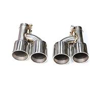 For BMW Dual Exhaust Tip Look for quad System Tips for nozzle Exhaust Tip(Silver)