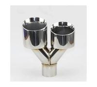 For BMW E36 Car Exhaust Tip Accessories Y-type Pipe Muffler Double Outlet Throat Length Is Suitable Exhaust Tips Muffler(RIGHT 51MM-76MM)