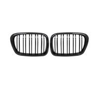 For BMW E39 5-Series 525 528 530 For M5 1997-2003 Glossy Black Front Hood Kidney Grille Grill ABS Dual Line Compatible Front Bumper Grilles Grill(Carbon Look)
