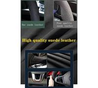 For Bmw E39 E46 E60 E87 E90 F10 F20 X1 X2 X3 X4 X5 X6 Hand-stitched Black Suede Car Steering Wheel Cover Accessory(Light Blue2)
