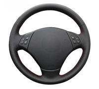 For BMW E90 320 318i 320i 325i 330i 320d X1 328xi 2007 Black Artificial Leather Hand-stitched Car Steering Wheel Cover wheel hubs(Orange)