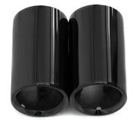 For BMW F30 E92 E90 3 Series GT 325i 328i 2006-2010 Tailpipe Silver 2pcs/lot Stainless Steel Car Exhaust Trims Muffler Tip Covers Exhaust Tail Pipe(Black)