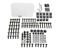 For BMW F500GS F650 F650CS F650GS F650ST F700GS Bodywork Screws Complete Fairing Bolts Kit Motorcycle Full Nuts Windshield Bolts(Black- Silver)