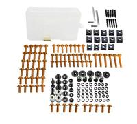 For BMW F500GS F650 F650CS F650GS F650ST F700GS Bodywork Screws Complete Fairing Bolts Kit Motorcycle Full Nuts Windshield Bolts(Orange)