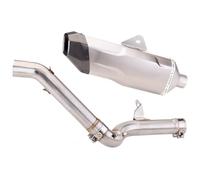 For BMW F750GS F850GS 2018-2020 Motorcycle Exhaust Mid Link Pipe Connector Tube Rear Muffler Tip 540mm Slip On Modified Middle Section Link Pipe(2)