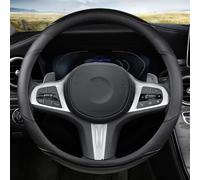 For BMW For 1 2 3 4 5 6 7 Z Series E46 E90 E87 F20 F22 F45 F30 G20 E60 F10 G30 F01 G11 E89 Car Steering-wheels Cover 37 38cm 15" Wheel Sleeve Protector(BLACK)