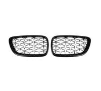 For BMW For 2 Series F22 F23 F87 For M2 2014-2019 Diamond Car Front Kidney Grille Racing Grill Silver Grills Gloss Black Grilles Bumper Grille(Silver and Black)