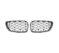 For BMW For 2 Series F22 F23 F87 For M2 2014-2019 Diamond Car Front Kidney Grille Racing Grill Silver Grills Gloss Black Grilles Car Front Grill(All Silver)