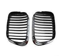 For BMW For E39 Front Grille Chrome Black Style for 525i, 528i, 540i, M5 with Enhanced Performance Features (Pair)