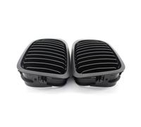 For BMW For E46 Pre-Facelift 2 Door Coupe Cabriolet 2Pcs Front Bumper Kidney Grill Matte Glossy Slat Style Front Kidney Grille Grill(Hoarse black)