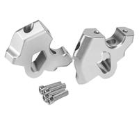 For BMW For R 1300 GS For G1300GS 2024- Motorcycle CNC Aluminum Handlebar Riser Heightening Clamp Mount Motorcycle Handle Bar Risers(Silver)