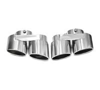 For BMW For X5 G05 X6 G06 X7 G07 2019+ Quad Exhaust Muffler Tip Tail Pipe System Nozzle Exhaust Tips Muffler(Silver)