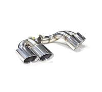 For BMW For X6 E71 2006-2014 Quad Exhaust Pipe Stainless Muffler Tip Exhaust System Nozzle & Exhaust Cover Car Exhaust Tip Car Exhaust Tip(Silver exhaust)