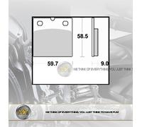 FOR BMW K 75 750 FROM 1984 TO 1996 FRONT BRAKE PADS SEMI METALLIC BRAKING