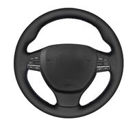 For BMW M Sport F10 F11 (Touring) F07 F12 F13 F06 F01 F02 M5 Hand-stitched Black Suede Car Steering Wheel Cover wheel hubs(Orange)