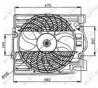 FOR BMW M5 E39 4.9 98 to 03 Cooling Radiator Fan 64548370993 64548371362