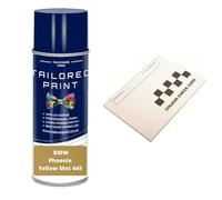 For BMW Phoenix Yellow Met 445 Aerosol Spray Paint Rattle Can (Aerosol Paint)