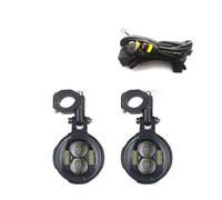 For BMW R1200GS F800GS For ADV For MT07 For MT09 CRF1000L For Africa For Twin Motorcycle LED Auxiliary Lamp Fog Lights Moto Headlamp Front Headlight(White with wire)