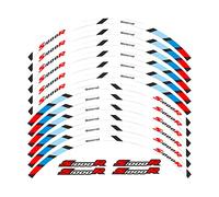 For BMW S1000R Motorcycle Front And Rear Wheels Edge Outer Rim Sticker Reflective Stripe Wheel Decals Fit S1000R Decorate (Color : A White)