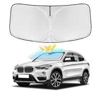 for BMW X1 F48 U11 2016-2024 2025 Windshield Sun Shade - 4 Layers Car Sunshades for Front Windows Shade Cover Custom Fit X1 F48 U11 Sun Visor 250T Retractable Shade Blocks UV Rays Car Accessories