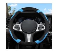 For BMW X1 X2 X3 X4 X5 X6 X7 E36 E39 E46 E53 E60 E63 E82 E87 PU Leather Car Steering Wheel Cover Automotive Wheel Cover(Blue)
