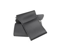 For BMW X3 E83 2003-2010 X5 E53 2004-2006 Perforated Leather Hand-stitched Car Inner Steering Wheel Cover Protective Trim Wheeles Cover(Black)