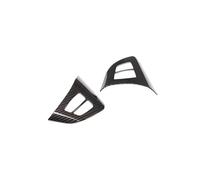 For BMW X5 E70 2007-2012 ABS Chrome Car Steering Wheel Button Cover Frame Trim Interior Accessories Supplies 2pcs Car Trim Interior(Carbon fiber color)