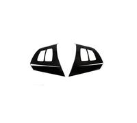 For BMW X5 E70 2007-2012 ABS Chrome Car Steering Wheel Button Cover Frame Trim Interior Accessories Supplies 2pcs Car Trim Interior(Black)