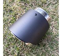 For Bmw X5 E70 Exhaust Tip Pipe 304 Stainless Steel Corbon Fiber Silencer Oversized Protector Flexible Decorative Muffler Tip(A without logo 1PC)