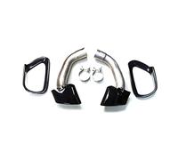For BMW X5 E70 V8 Look 2007-2010 Pipe 304 Stainless Steel Muffler Tip Car Tailpipe Nozzle Car Exhaust Tail Pipe(Black Exhaust cover)