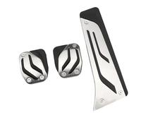 For BMW X5 X6 F15 F16 E70 E71 E72 Stainless Steel Gas Fuel Brake Footrest Dead Pedal Plate Pad Accessories Car Pedals Cover Car Non-Slip Pedals(3Pcs MT)