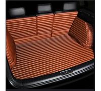 For BMW X6 E71 2008-2014 Striped Pu Leather Custom Full Coverage Car Trunk Mat Accessories Interior Details Car Trunk Mats(Brown)
