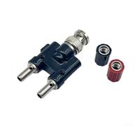 For BNC Male to Dual 4mm Banana Female Connector Adapter for Q9 Suitable for Multiple Connection Methods (male to-2 hole)