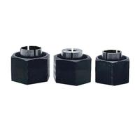 for Bosch Router Collet Nut Set, 1/4" 3/8" 1/2" Chuck Replacement for DW616 DW618 1617 1619 Series, 3-Pack Black Metal