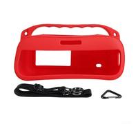 For Bose for Soundlink Max Silicone Case for Premium - Shockproof Carry Bag Made of Soft Material - Secure Protection Against Scratches When Camping - With Carabiner and Strap 24 x 8.5 x 13.5 cm (Red)