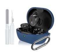 for Bose New QuietComfort Earbuds Case Cover, Soft Silicone Case for Bose New QuietComfort Earbuds 2024, Shockproof Protective Skin Cover with Cleaner Kit & Carabiner (Blue)