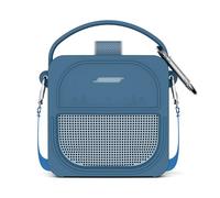 for Bose SoundLink Micro Speaker (2nd Gen) Case with Lanyard&Carabiner,Anti-Scratch Portable Silicone Protective Cover Compatible with Bose SoundLink Micro Portable Bluetooth Speaker (2nd Gen) (Blue)
